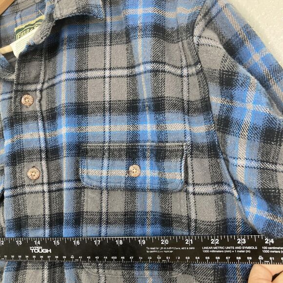 Field & Stream Shirt Mens XL Blue Gray Plaid Flannel Button Up Outdoor Workwear - Picture 6 of 16